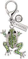 monnel mc43 green crystal frog animal lobster clasp 🐸 charms pendants: perfect christmas gift (1 piece) with pouch bag logo