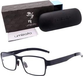 img 4 attached to 🕶️ Enhance Gaming Experience with umizato Titanium Gaming Glasses - Ultimate Blue Light Blocker, Eyewear for Men Women - Improve Sleep and Vision, UV Protection, Anti-Glare Filters, Fatigue Relief (Everest Shiny Black)