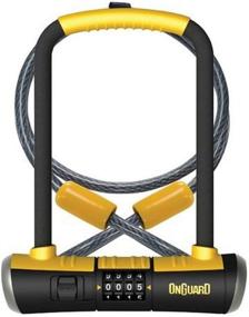 img 1 attached to 🔒 Ultimate Protection: ONGUARD Bulldog Combination U-Lock Cable Combo in Sleek Black/Yellow Design