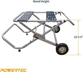 img 3 attached to 🪓 Folding Mobility and Stability Unleashed: Introducing POWERTEC MT4009 Rolling Table Saw Stand