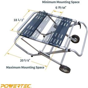 img 2 attached to 🪓 Folding Mobility and Stability Unleashed: Introducing POWERTEC MT4009 Rolling Table Saw Stand