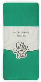 img 1 attached to Silky Toes Microfiber Opaque Girls' Tights for Socks & Tights in Clothing