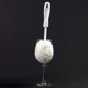 img 2 attached to 🍷 Efficient Wine Glass and Decanter Cleaning Brush Set: 3-Pack for Sparkling Clean Results!