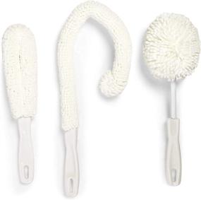 img 4 attached to 🍷 Efficient Wine Glass and Decanter Cleaning Brush Set: 3-Pack for Sparkling Clean Results!