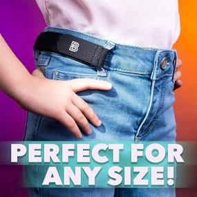 img 2 attached to 👧 BeltBro For Kids No Buckle Elastic Belt 3 Pack - Fits 1 Inch Belt Loops, Comfortable & Easy To Use - Sizes S, M, L for Optimum Fit