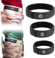 👧 beltbro for kids no buckle elastic belt 3 pack - fits 1 inch belt loops, comfortable & easy to use - sizes s, m, l for optimum fit logo