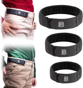 img 4 attached to 👧 BeltBro For Kids No Buckle Elastic Belt 3 Pack - Fits 1 Inch Belt Loops, Comfortable & Easy To Use - Sizes S, M, L for Optimum Fit