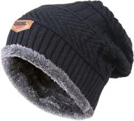 hindawi winter beanie: windproof slouchy hat for boys' accessories logo