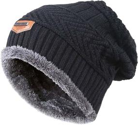 img 4 attached to HINDAWI Winter Beanie: Windproof Slouchy Hat for Boys' Accessories