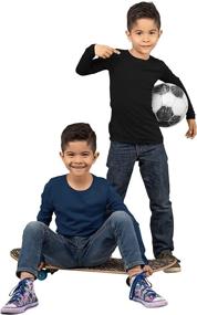img 3 attached to BROOKLYN VERTICAL Boys 4-Pack: Long Sleeve Soft Cotton Crew Neck Tees, Sizes 2T to 14/16 – Tagless Comfort and Style