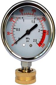 img 1 attached to YZM Stainless Steel 304 Single Scale Liquid Filled Pressure Gauge - Premium Quality with Brass Internals
