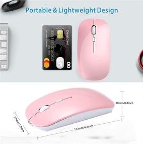 img 2 attached to 🖱️ Rechargeable Bluetooth Mouse: Wireless Convenience for MacBook Pro, Laptop, PC Computer