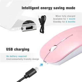 img 3 attached to 🖱️ Rechargeable Bluetooth Mouse: Wireless Convenience for MacBook Pro, Laptop, PC Computer