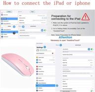 🖱️ rechargeable bluetooth mouse: wireless convenience for macbook pro, laptop, pc computer logo