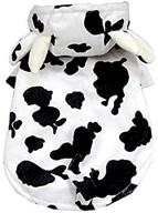 🐄 woo woo pets halloween pet costume: adorable cow outfit for dogs and cats - perfect for winter apparel, puppy jumper, cat pajamas, hoodie coat - available in 2xl size! logo