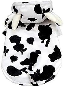 img 2 attached to 🐄 Woo Woo Pets Halloween Pet Costume: Adorable Cow Outfit for Dogs and Cats - Perfect for Winter Apparel, Puppy Jumper, Cat Pajamas, Hoodie Coat - Available in 2XL Size!