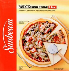 img 1 attached to 🍕 Набор для пиццы Sunbeam - Трехчастные высококачественные плавящиеся камни для идеально выпеченных пицц