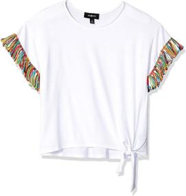 img 2 attached to Amy Byer Girls Tassle T Shirt Girls' Clothing