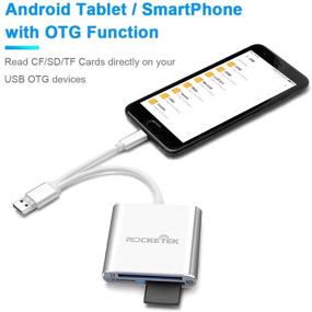 img 2 attached to 🚀 Rocketek USB C CF Card Reader: 3-in-1 Micro USB to USB Type-C Adapter for SD/MicroSD Cards