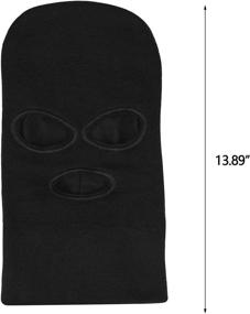 img 3 attached to ❄️ Winter Warm Balaclava for Outdoor Sports - MENOLY 3-Hole Knitted Full Face Cover Ski Cover for Men and Women, in Black