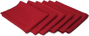 img 2 attached to Stylish Cherry Red Polyester Cloth Napkins 🍒 Set - TableLinensforLess 17x17 Inch, Pack of 6
