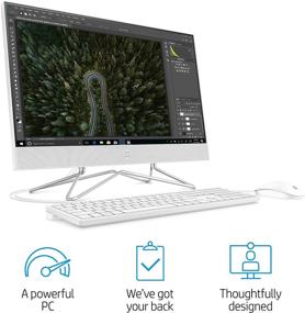 img 3 attached to 🖥️ HP 24-inch All-in-One Touchscreen Desktop PC, AMD Athlon Gold 3150U Processor, 8 GB RAM, 512 GB SSD, Windows 10 Home (24-df0040, White), Snow White