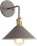 🔦 yoee gray macaron wall sconce lamps with on/off switch, e26 edison copper lamp holder and frosted paint body - ideal bedside lamp and bathroom vanity lights fixture логотип