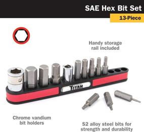 img 2 attached to 🔧 TITAN 16111 13-Piece SAE Hex Tool Set