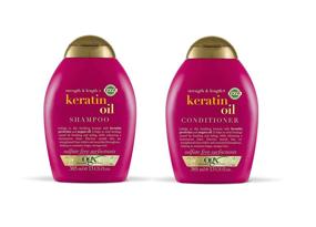 img 4 attached to 💪 Strengthen Your Hair with OGX Anti-breakage Keratin Oil Shampoo & Conditioner (13 Ounces)