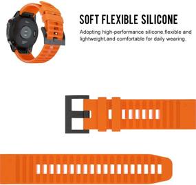 img 2 attached to 📦 Junboer 22mm Quick Fit Band Sports Wristband Replacement Strap - Compatible with Fenix 5/5 Plus/6/6 Pro, Forerunner 935/945, Approach S60, Quatix 5 Watches