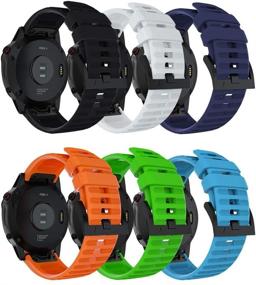 img 4 attached to 📦 Junboer 22mm Quick Fit Band Sports Wristband Replacement Strap - Compatible with Fenix 5/5 Plus/6/6 Pro, Forerunner 935/945, Approach S60, Quatix 5 Watches