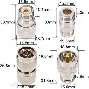 img 1 attached to 🔌 Комплект адаптеров RF коаксиального соединителя ONElinkmore - N мужской/женский к UHF PL-259 SO-239 M/F прямой адаптер