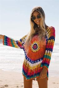 img 2 attached to 👙 Colorful Beachsissi Women's Swimsuit Cover-Up for Sun Protection at the Beach or Pool