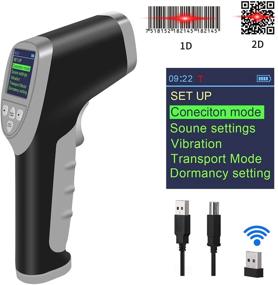 img 3 attached to 📟 Symcode QR Bluetooth Wireless Barcode Scanner with Screen Setup via Button - Cordless Handheld 2D Bar Code Reader with Color LCD Screen