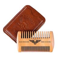 🦴 totfstnr wooden beard comb: stylish pocket comb for beards & mustaches with wings skull design logo