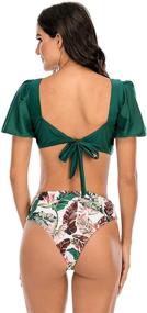 img 1 attached to Waisted Bandeau Swimwear Fashion Swimsuit Women's Clothing and Swimsuits & Cover Ups