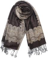 🧣 achillea elegant reversible paisley pashmina: a must-have women's accessory in scarves & wraps logo