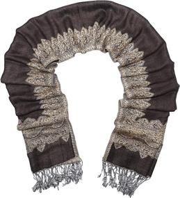 img 3 attached to 🧣 Achillea Elegant Reversible Paisley Pashmina: A Must-Have Women's Accessory in Scarves & Wraps