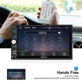 img 1 attached to 🚗 Vanku Double Din Car Stereo Android 10 with 4GB RAM+64GB, GPS, WiFi, Android Auto Support, Backup Camera, USB, Mirror Link, 7 Inch Touchscreen