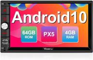 🚗 vanku double din car stereo android 10 with 4gb ram+64gb, gps, wifi, android auto support, backup camera, usb, mirror link, 7 inch touchscreen logo