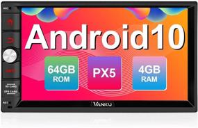 img 4 attached to 🚗 Vanku Double Din Car Stereo Android 10 with 4GB RAM+64GB, GPS, WiFi, Android Auto Support, Backup Camera, USB, Mirror Link, 7 Inch Touchscreen
