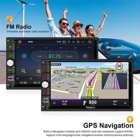 img 2 attached to 🚗 Vanku Double Din Car Stereo Android 10 with 4GB RAM+64GB, GPS, WiFi, Android Auto Support, Backup Camera, USB, Mirror Link, 7 Inch Touchscreen