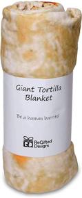 img 1 attached to 🌯 Giant Tortilla Blanket by ReGifted Designs - 400 GSM, 7 Feet Diameter (84 Inches) - Novelty Burrito Style Adult Blanket