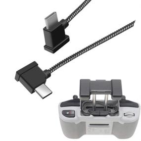 img 4 attached to 🔌 Кабель Hanatora USB C to USB C дистанционного управления длиной 11,8 дюймов: совместим с DJI Mini 2, Air 2S, Mavic Air 2 | Качественная оплетка из нейлона длиной 1 фут, позволяющая расширить функциональность планшета или телефона с помощью RC Data Cord Accessories (разъем Type C).