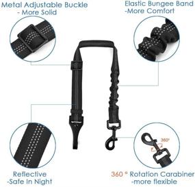img 1 attached to AUTOWT Dog Seat Belt - Secure Your Pet's Safety with 2 Packs Latch Bar Attachment, Metal Buckle, and Elastic Tether for Small, Medium, and Large Dogs - Adjustable and Reliable Pet Leads