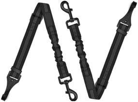 img 4 attached to AUTOWT Dog Seat Belt - Secure Your Pet's Safety with 2 Packs Latch Bar Attachment, Metal Buckle, and Elastic Tether for Small, Medium, and Large Dogs - Adjustable and Reliable Pet Leads