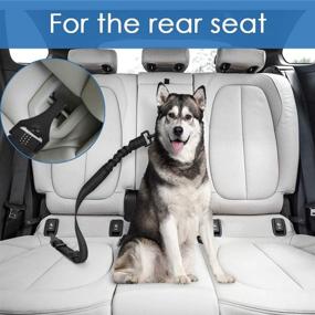 img 3 attached to AUTOWT Dog Seat Belt - Secure Your Pet's Safety with 2 Packs Latch Bar Attachment, Metal Buckle, and Elastic Tether for Small, Medium, and Large Dogs - Adjustable and Reliable Pet Leads