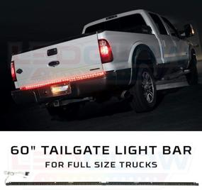 img 2 attached to 🚦 LEDGlow 60-inch Red Tailgate LED Light Bar for Full Size Trucks with Brake, Running, Turn Signals, Hazard Lights, White Reverse Lights - Waterproof, Heavy-Duty Design- Plug and Play Flat 4 Pin Connector