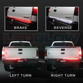 img 1 attached to 🚦 LEDGlow 60-inch Red Tailgate LED Light Bar for Full Size Trucks with Brake, Running, Turn Signals, Hazard Lights, White Reverse Lights - Waterproof, Heavy-Duty Design- Plug and Play Flat 4 Pin Connector