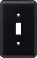 stamped round single toggle switch wall plate by franklin brass - flat black finish - w10245-fb-c logo